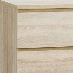 Commode 3+3 Tiroirs LIMFJORDEN Coloris Chêne Clair -Royal Oak || DODO || Basic Soldes Magasin 37884 1