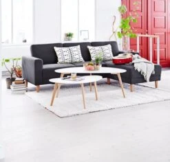 Royal Oak Table Basse LEJRE 48x85 Blanc/chêne -Royal Oak || DODO || Basic Soldes Magasin 60284 1