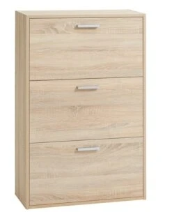 Meuble à Chaussures BAGENKOP 3 Compartiments Chêne