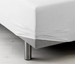 Drap-housse Satin TINE 140x200x35 Blanc -Royal Oak || DODO || Basic Soldes Magasin 74512