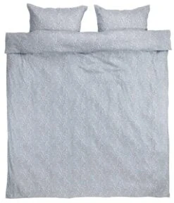 Parure De Lit Satin FREDERIKKE 240x220 Bleu/blanc