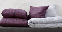 Parure De Lit Satin FREDERIKKE 240x220 Bleu/blanc -Royal Oak || DODO || Basic Soldes Magasin 82657