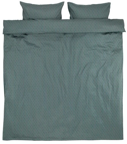 Parure De Lit Satin HANNE 240x220 Gris/vert 1 Parure De Lit Satin HANNE 240x220 Gris/vert
