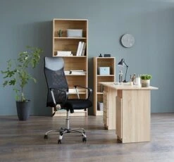 Bibliothèque HORSENS 5 Tablettes Chêne -Royal Oak || DODO || Basic Soldes Magasin 86012