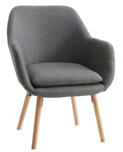 Fauteuil UDSBJERG Tissu Gris/chêne