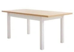 Table MARKSKEL 150x193 Blanc/coloris Chêne -Royal Oak || DODO || Basic Soldes Magasin 86431