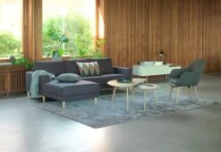 Fauteuil UDSBJERG Tissu Gris/chêne -Royal Oak || DODO || Basic Soldes Magasin 87379