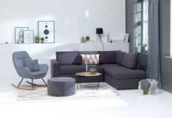 Canapé Convertible Avec Méridienne BEDSTED Gris -Royal Oak || DODO || Basic Soldes Magasin 87411 1