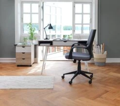 Bureau ABBETVED 48x120 Chêne/blanc -Royal Oak || DODO || Basic Soldes Magasin 87467