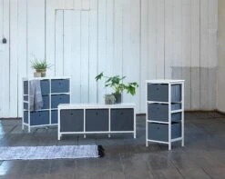 Commode 3 Boîtes ODBY Blanc/gris -Royal Oak || DODO || Basic Soldes Magasin 87475