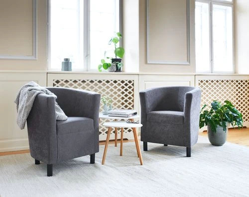 Bout De Canapé TAPS 40x40 Blanc/bambou 5 Bout De Canapé TAPS 40x40 Blanc/bambou – Image 5