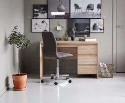 Chaise De Bureau ABILDHOLT Gris Foncé/chrome -Royal Oak || DODO || Basic Soldes Magasin 96538