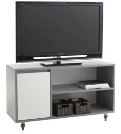 Meuble TV BILLUND Blanc/béton -Royal Oak || DODO || Basic Soldes Magasin 98418
