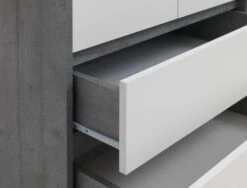 Armoire BILLUND 80x193 Blanc/béton -Royal Oak || DODO || Basic Soldes Magasin 98865