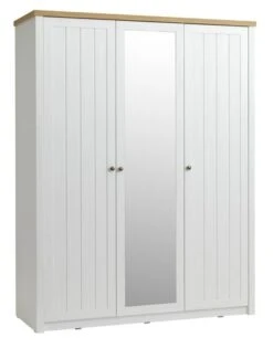 Armoire MARKSKEL 162x210 Blanc/coloris Chêne
