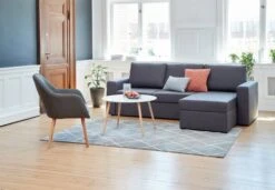 Fauteuil UDSBJERG Tissu Gris/chêne -Royal Oak || DODO || Basic Soldes Magasin 99715